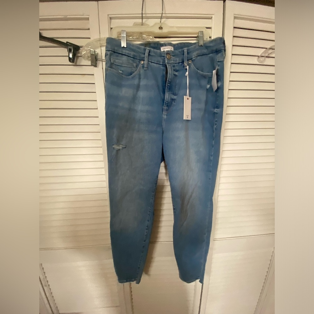 Good American Light Blue Straight Leg Jeans
